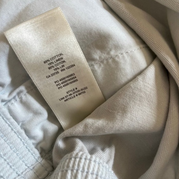 Aritzia Wilfred Light Blue Cotton Linen Shorts - Picture 3 of 4